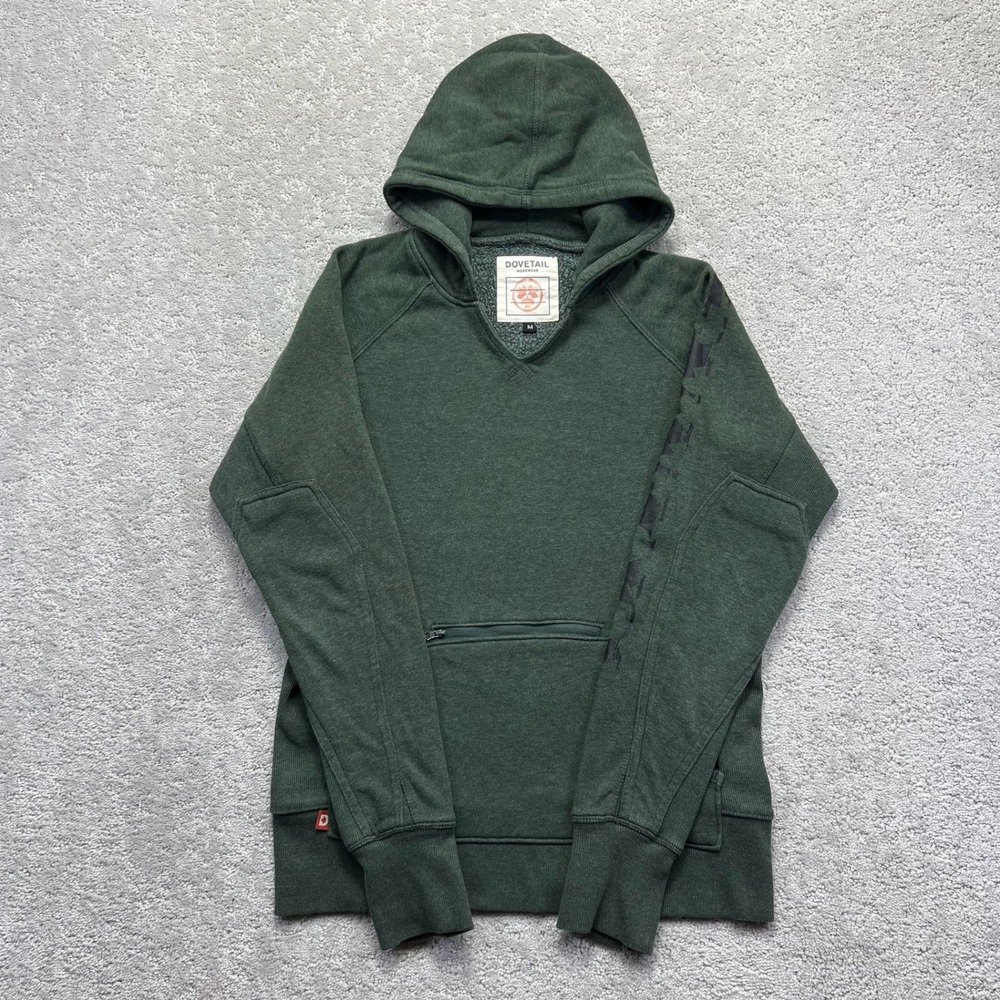 Dovetail Workwear Givens Hoodie Womens Medium Green Heathered Pullover Thumbhole